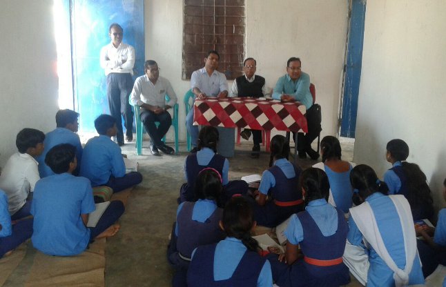 Officials at Sarangpur School
