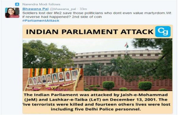 Parliament attack 15 years people post on twitter