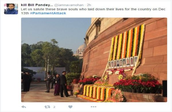 Parliament attack 15 years people post on twitter
