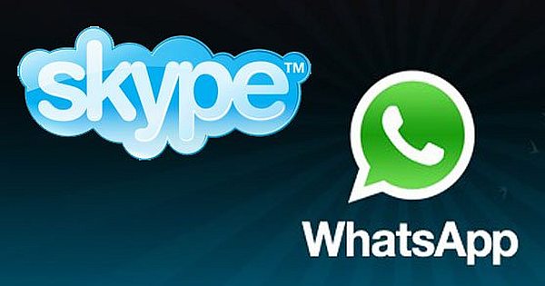 WhatsApp and skype