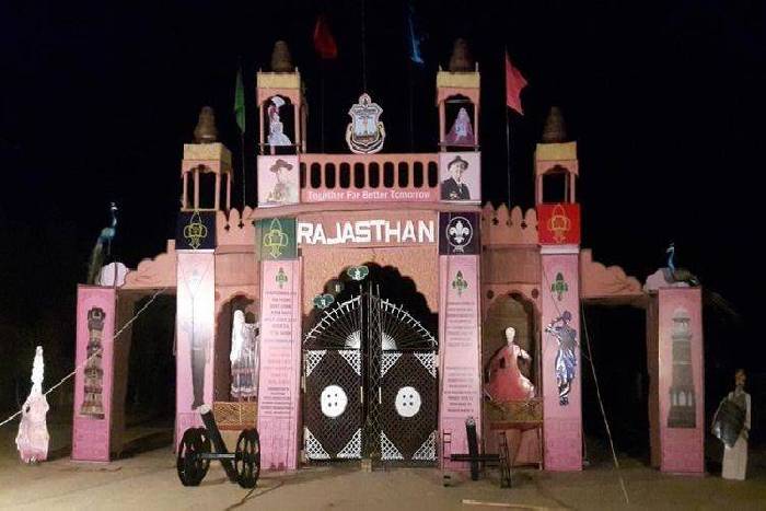 Twenty feet high and 45 feet long Rajasthani gate 