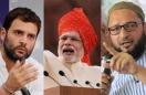 Asaduddin Owaisi Rahul Gandhi Narendra Modi