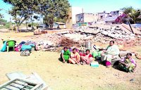 Balod : Railway colony ravaged houses demolished b