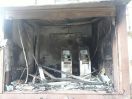 fire at pnb atm, cash burnt