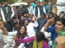   mp congress, pc sharma, protest, congress protes