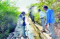 Broken canal, farmers turned on hard water