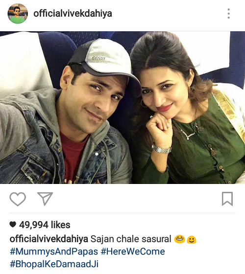 Divyanka and Vivek reached Bhopal