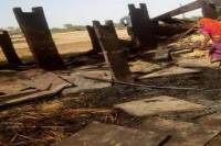 Fire and fodder burn in Patorepash house