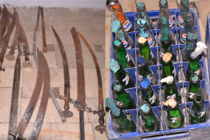 Video : Banswara : 48 petrol bombs and 18 swords s