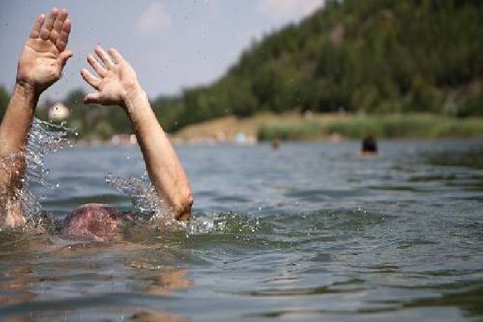 man jumped into water
