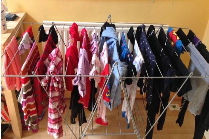 drying clothes indoors