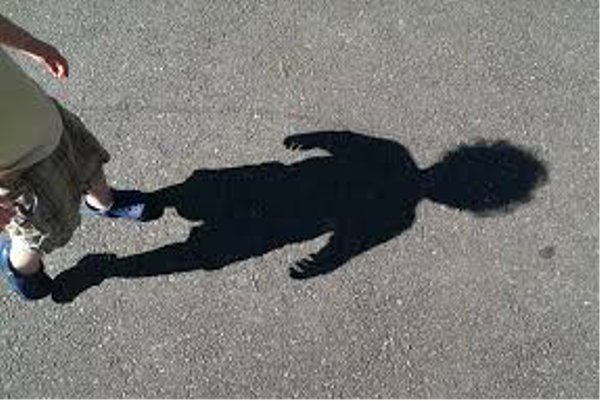 The shadow of the person is not visible