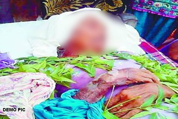 Death of oldy due to fall from the tree