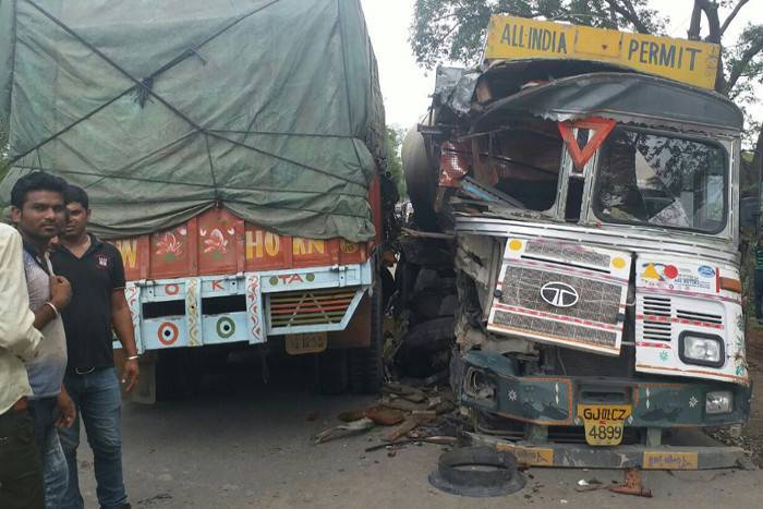 two drivers injured in truck collision