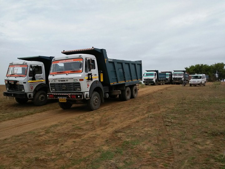 Seized 11 trucks carrying UP sand from Ken river o