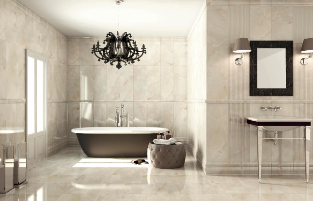 marble flooring and walls