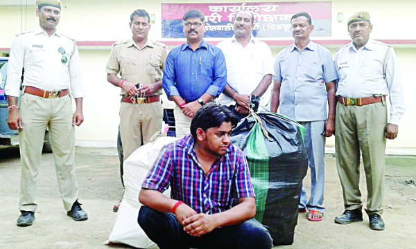 6 lakh ganja seized in Chitrakoot police