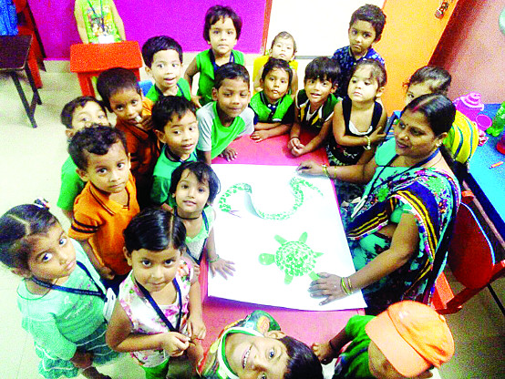 Children's celebration of green-day, given greener