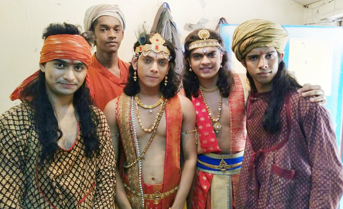 Akash at set of serial in Mumbai.