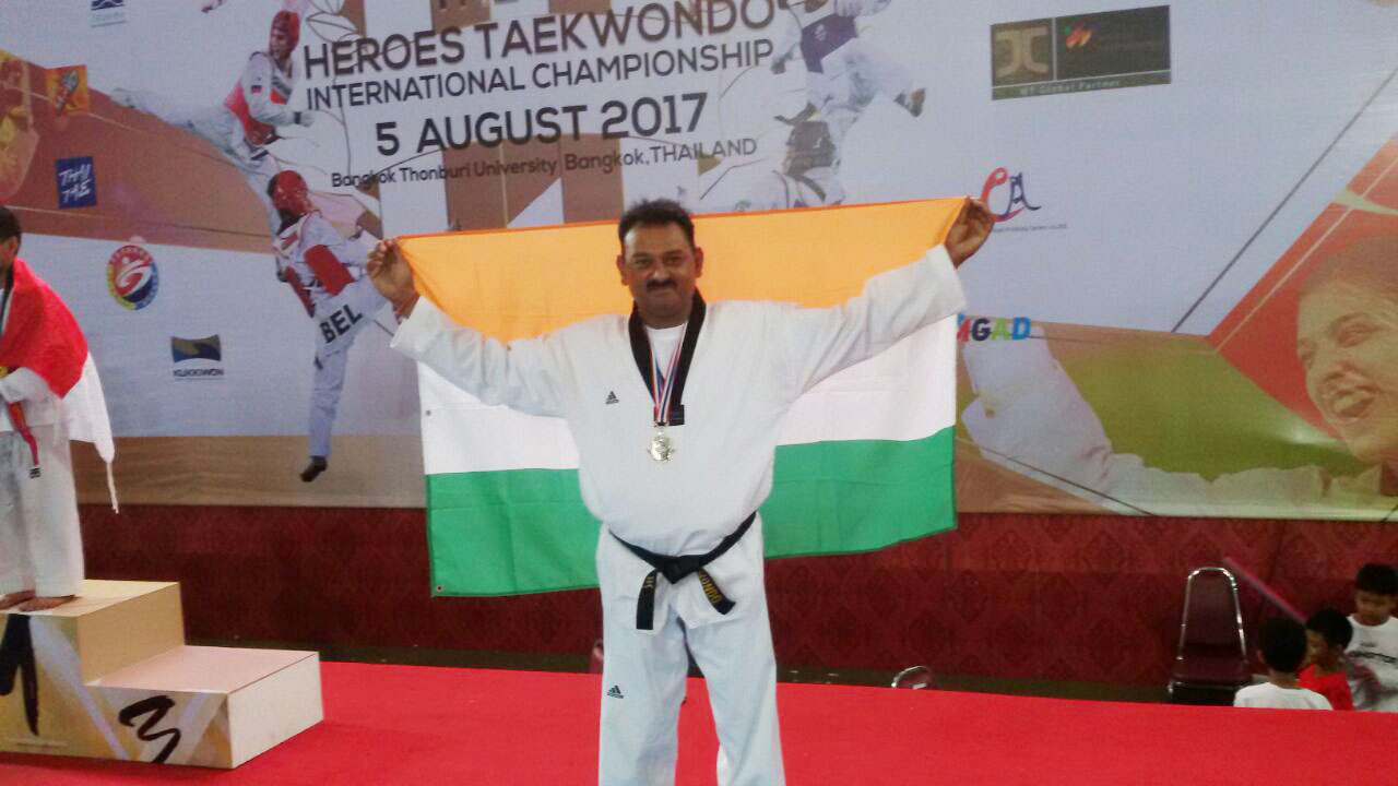 Taekwondo player Rakesh won award in Bangkok Thailand