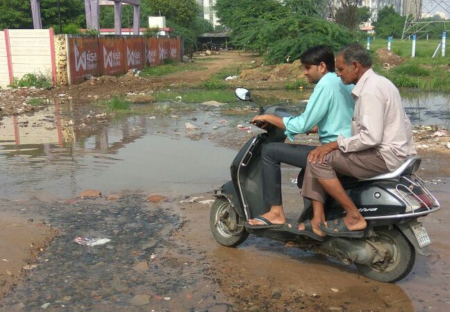 Now sewerage water on the roads