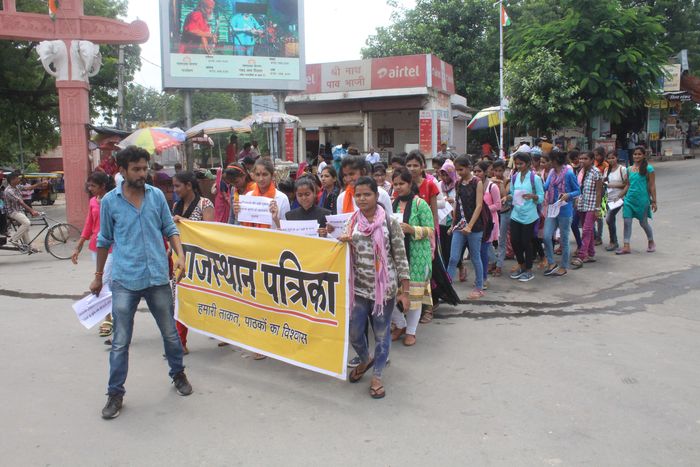 Patrika Campaign - students rally for clean and fare election