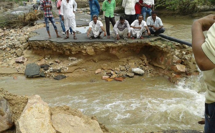 jalore break way in flood