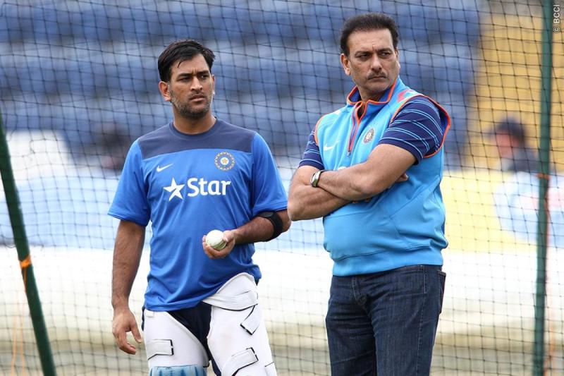 dhoni and ravi shashtri