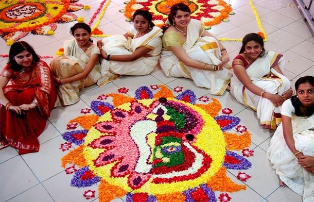 Onam Pukkalam: The attractive Rangoli of Flowers are made by malyali women