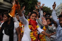 Celebration of Student Union Election Result