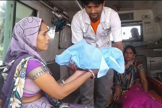 Delivery in 108 Ambulance in Kota