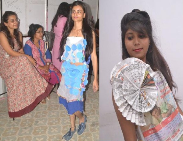 Dress of Waste Materials