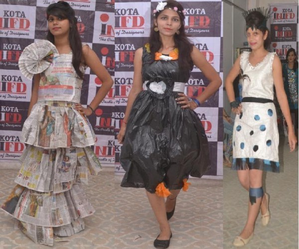 Dress of Waste Materials