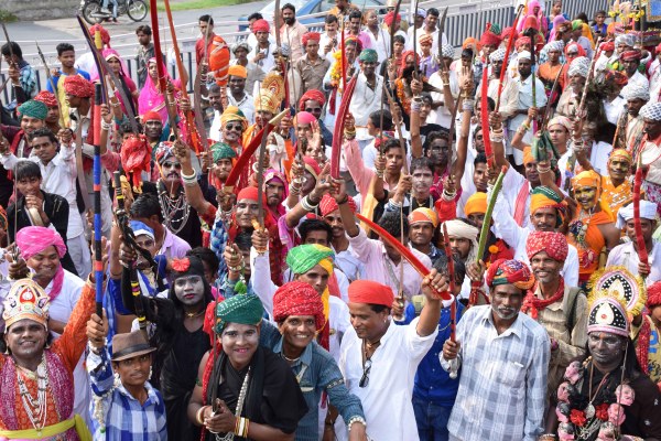 Pics: last day of gavari udaipur