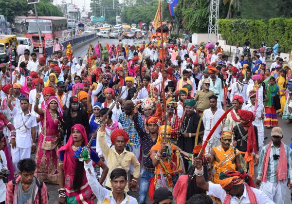 Pics: last day of gavari udaipur