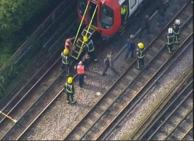 Explosion underground train