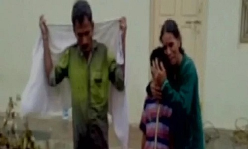 A family spent night in rain outside home
