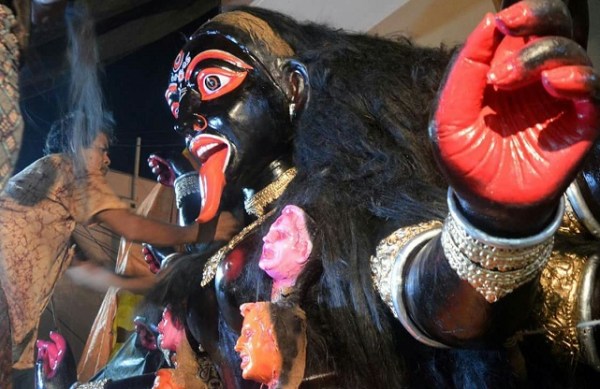 maa durga idol making