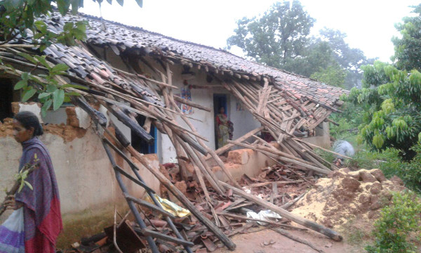 elephants broken houses