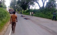 dead body on road