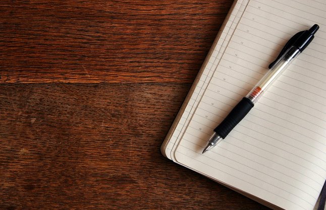 pen and notebook
