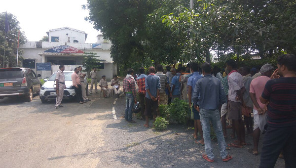 protest in police station