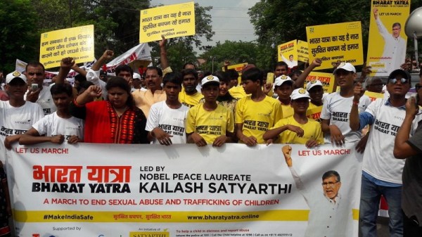 बाल शोषण के खिलाफ नोबेल पुरस्कार विजेता कैलाश सत्यार्थी के फाउंडेशन ने निकाली भारत यात्रा