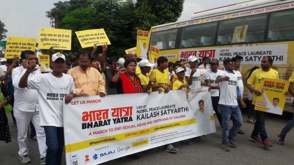 बाल शोषण के खिलाफ नोबेल पुरस्कार विजेता कैलाश सत्यार्थी के फाउंडेशन ने निकाली भारत यात्रा