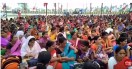 Anganwadi workers protest against Govt