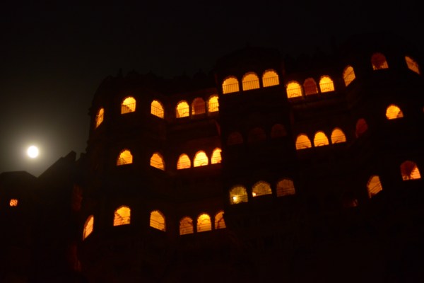 Mehrangadh fort enlightened on Sharad Purnima night
