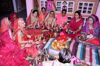 Wanted for long life of husband sought to worship Karwa Chauth