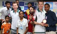 Anchal Rani with Brett Lee
