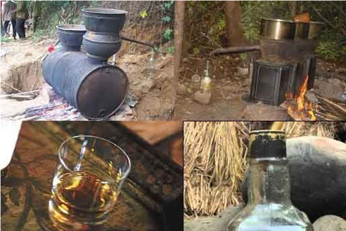 Excise department's major action on liquor:Seized two hundred liters of handcuffed Liquor getting ready with dirty water