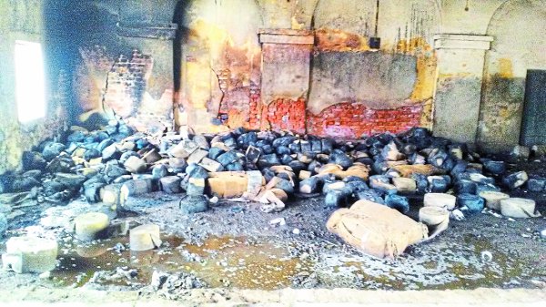Satna railway warehouse Raging in the fire